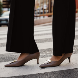 Eleganckie buty damskie 1358 cappuccino lifestyle