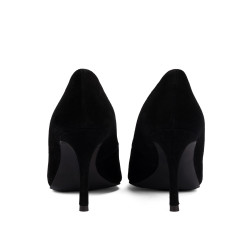 Eleganckie buty damskie 1363 czarny welur