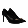 Eleganckie buty damskie 1363 czarny welur