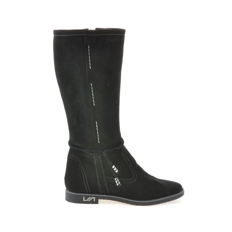 Damskie kozaki 3276 czarny welur