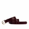 Damski pasek 46cm safiano burgund