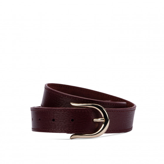 Damski pasek 46cm safiano burgund