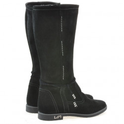 Damskie kozaki 3276 czarny welur