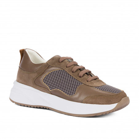 Damskie buty sportowe 6098 piaskowe łączone
