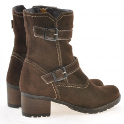 Damskie botki 3278 cafe welur
