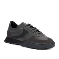 Męskie buty sportowe 9001 szare kombinowane