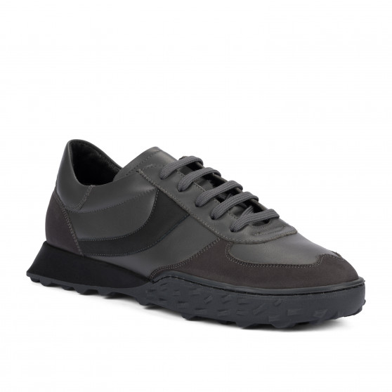Męskie buty sportowe 9001 szare kombinowane