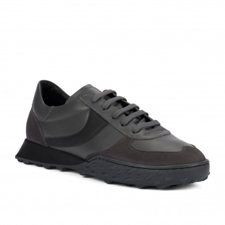 Męskie buty sportowe 9001 szare kombinowane