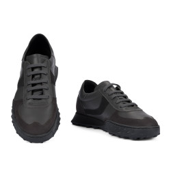 Męskie buty sportowe 9001 szare kombinowane