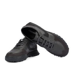 Męskie buty sportowe 9001 szare kombinowane
