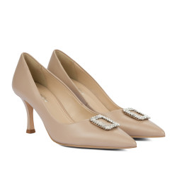 Eleganckie buty damskie 1318 beżowe