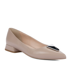 Damskie baleriny 1360 piaskowe