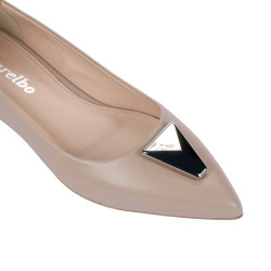 Damskie baleriny 1360 piaskowe
