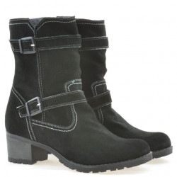 Damskie botki 3278 czarny welur