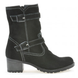 Damskie botki 3278 czarny welur
