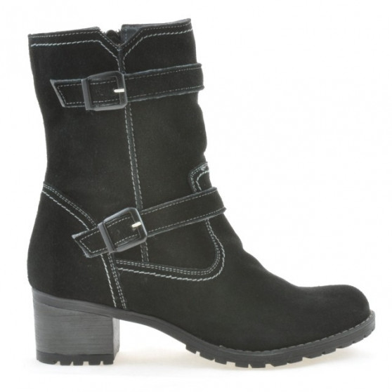 Damskie botki 3278 czarny welur