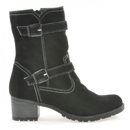 Damskie botki 3278 czarny welur