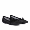 Baleriny damskie 1369 czarny kombinowany