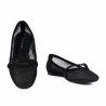 Baleriny damskie 1369 czarny kombinowany