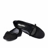Baleriny damskie 1369 czarny kombinowany