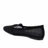 Baleriny damskie 1369 czarny kombinowany