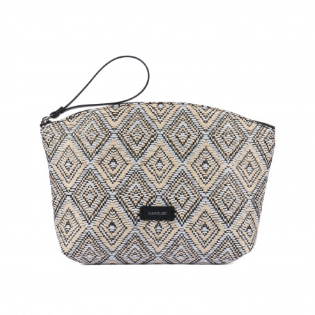 Damska torba ręczna 213g 01 czarna rafia