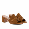 Damskie sandały 1367 zamszowe camel