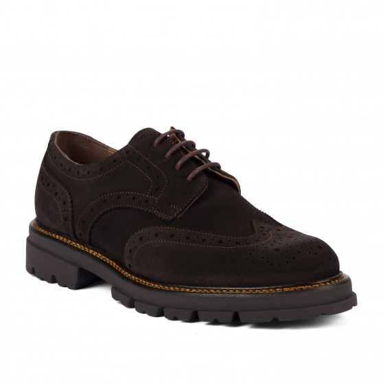 Buty casual męskie 989 café welur