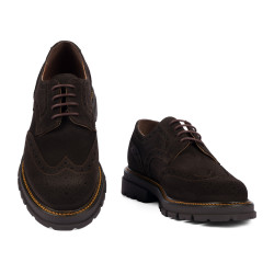 Buty casual męskie 989 café welur