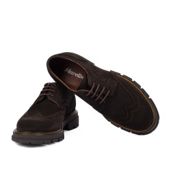 Buty casual męskie 989 café welur