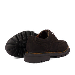 Buty casual męskie 989 café welur