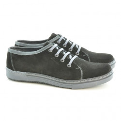 Buty casual / sportowe męskie 722 czarne zamsz + szare