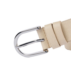 Damski pasek 43-1m beżowy safiano