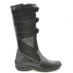 Dziecięce buty 3205 czarno-szare