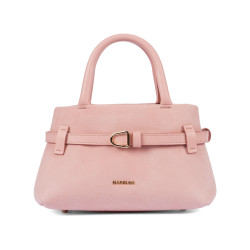 Torebka damska do ręki 056g zamsz baby pink