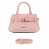 Torebka damska do ręki 056g zamsz baby pink