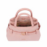 Torebka damska do ręki 056g zamsz baby pink