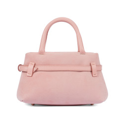 Torebka damska do ręki 056g zamsz baby pink
