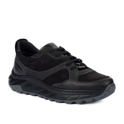 Casualne/sportowe buty męskie 996 czarny welur kombinowany