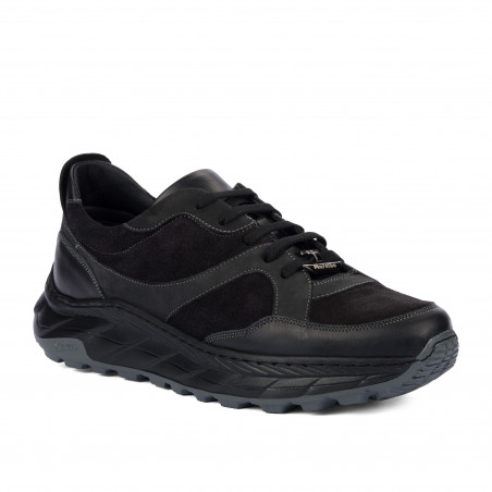 Casualne/sportowe buty męskie 996 czarny welur kombinowany