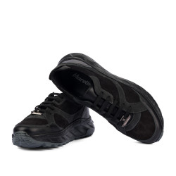 Casualne/sportowe buty męskie 996 czarny welur kombinowany