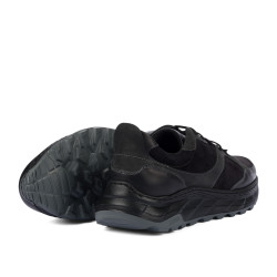 Casualne/sportowe buty męskie 996 czarny welur kombinowany