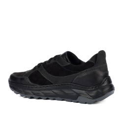 Casualne/sportowe buty męskie 996 czarny welur kombinowany