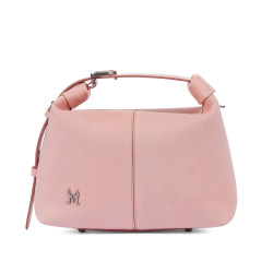 Torebka damska do ręki 037-1g 01 zamsz baby pink