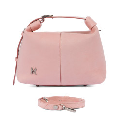 Torebka damska do ręki 037-1g 01 zamsz baby pink