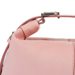 Torebka damska do ręki 037-1g 01 zamsz baby pink