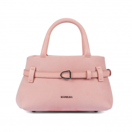 Damska torebka do ręki 056g 01 camoscio baby pink