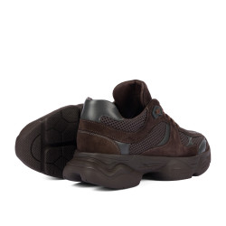 Damskie buty sportowe 6102 czekoladowe kombinowane