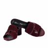Damskie sandały 1367 bordo welur