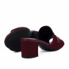 Damskie sandały 1367 bordo welur